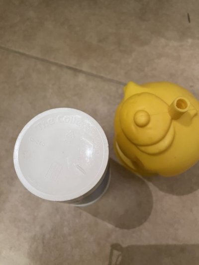 画像3: Hanna Barbera Flintstones plastic Yellow Bamm Bamm drink bottle 1994 / レア!! フリントストーンズ バンバン プラスチック製のドリンクボトル