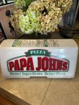 画像1: Papa Johns Pizza Delivery Plastic Sign / パパジョーンズ　ピザ　プラスチック製デリバリー用サイン (1)