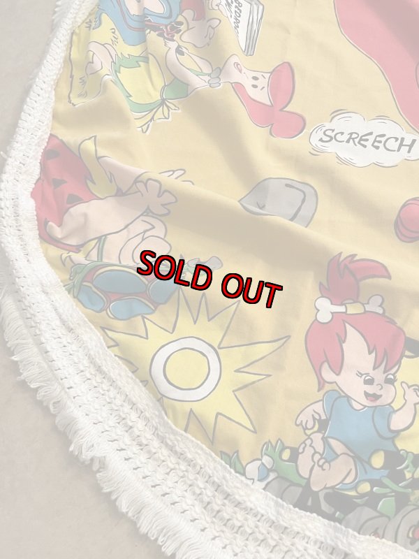 画像6: Hanna Barbera Flintstones Yellow Bed Spread Fabric Sheets / ハンナバーベラ、フリントストーンズのベッドカバー (6)