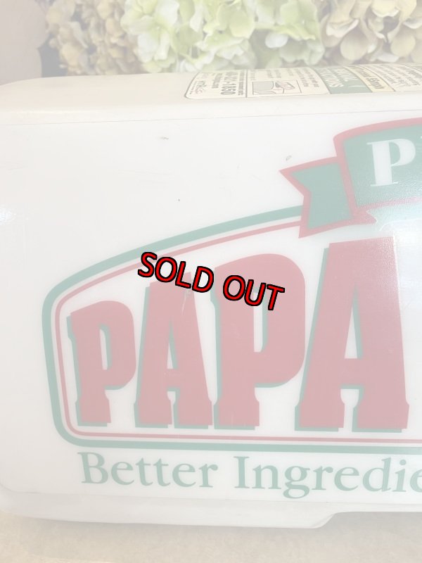 画像5: Papa Johns Pizza Delivery Plastic Sign / パパジョーンズ　ピザ　プラスチック製デリバリー用サイン (5)