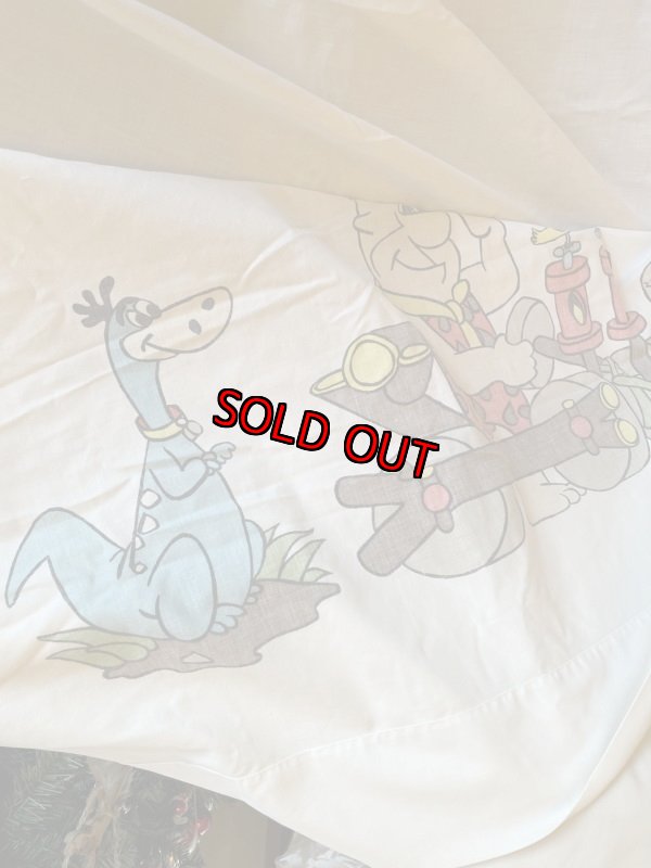 画像2: Hanna Barbera Flintstones Flat  Sheet  / フリントストーンズのフラットシーツ 下にイラスト (2)