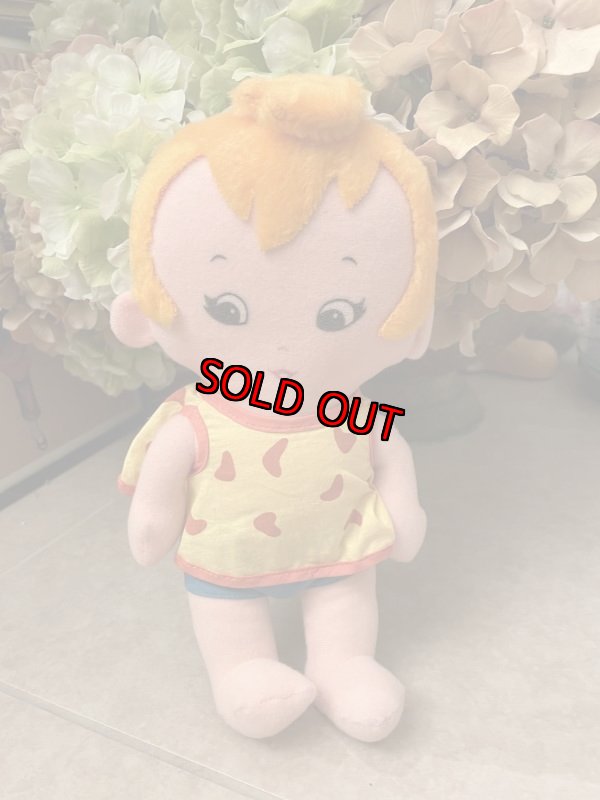画像1: Hanna Barbera Flintstones knickerbocker Pebbles Fabric Doll  1972 / フリントストーン　ペブルス　ニッカーボッカー　布　ドール (1)