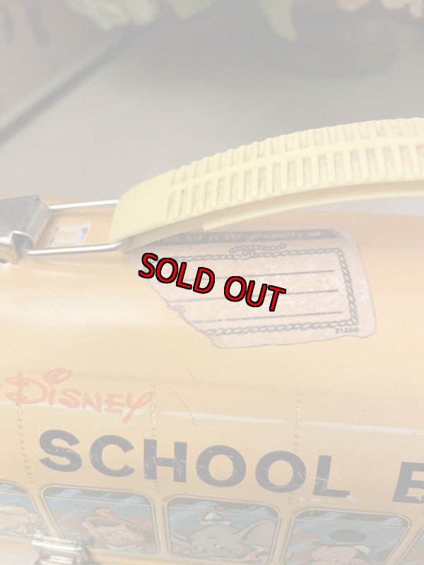 画像6: Disney Mickey Mouse  Tin School Bus Lunch Box With Thermos / ミッキーマウスのティン製　スクールバス　ランチボックス 水筒付き、60年代 (6)