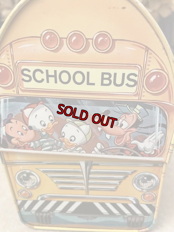 画像8: Disney Mickey Mouse  Tin School Bus Lunch Box With Thermos / ミッキーマウスのティン製　スクールバス　ランチボックス 水筒付き、60年代 (8)