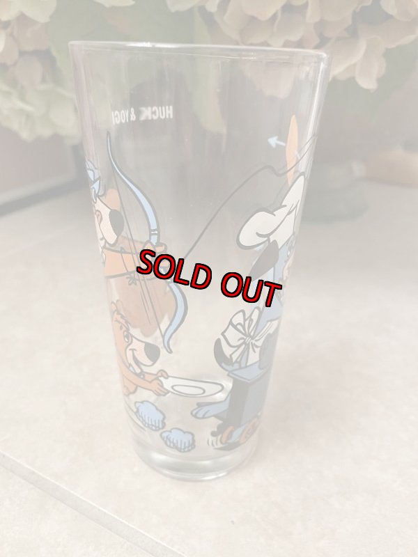 画像2: Hanna Barbera Yogi Bear & Huckleberry Hound Pepsi Glass 1977 / レア!! ハンナ・バーベラのヨギベア & ハックルベリーハウンド ペプシ グラス (2)