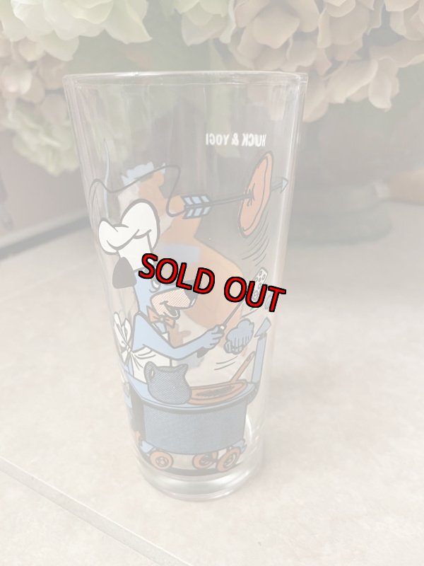画像4: Hanna Barbera Yogi Bear & Huckleberry Hound Pepsi Glass 1977 / レア!! ハンナ・バーベラのヨギベア & ハックルベリーハウンド ペプシ グラス (4)