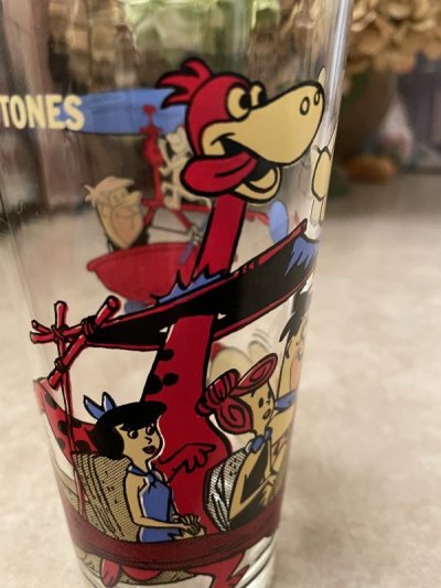 画像1: Hanna Barbera Flintstones Pepsi Family Glass (C) / レア!! フリントストーンズ、ファミリーグラス