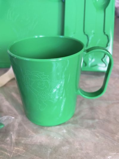 画像1: Green Giant little sprout  Dinner Ware Set With Box 1991 /  グリーンジャイアント　リトルスプラウト　プラスチック製　箱入りディナーウェア　セット