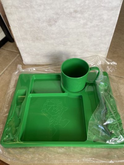 画像3: Green Giant little sprout  Dinner Ware Set With Box 1991 /  グリーンジャイアント　リトルスプラウト　プラスチック製　箱入りディナーウェア　セット