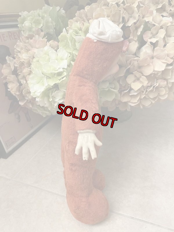 画像4: Hanna Barbera Yogi Bear Rubber Face Plush Doll White Hat  / ハンナバーベラ　ヨギベア　白い帽子、赤茶の服、ラバーフェイスぬいぐるみ　1 (4)