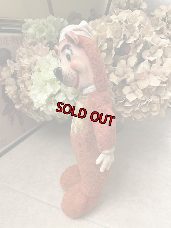 画像2: Hanna Barbera Yogi Bear Rubber Face Plush Doll White Hat  / ハンナバーベラ　ヨギベア　白い帽子、赤茶の服、ラバーフェイスぬいぐるみ　1 (2)