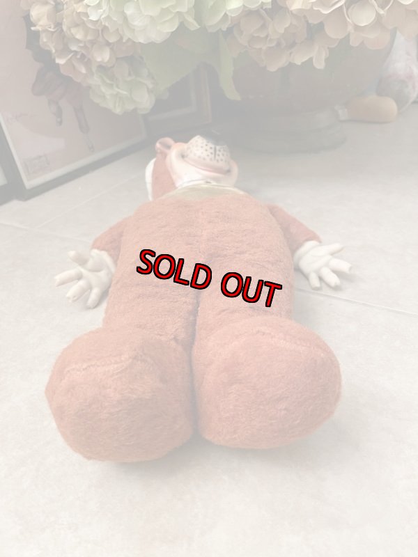 画像5: Hanna Barbera Yogi Bear Rubber Face Plush Doll White Hat  / ハンナバーベラ　ヨギベア　白い帽子、赤茶の服、ラバーフェイスぬいぐるみ　1 (5)