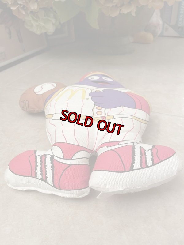 画像5: McDonald’s Grimace Baseball Pillow Doll  1988  / マクドナルドの野球グリマス、ピロードール　80‘s (5)