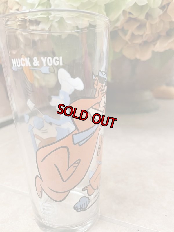 画像3: Hanna Barbera Yogi Bear & Huckleberry Hound Pepsi Glass 1977 / レア！！ ハンナ・バーベラのヨギベア & ハックルベリーハウンド　ペプシ グラス (3)