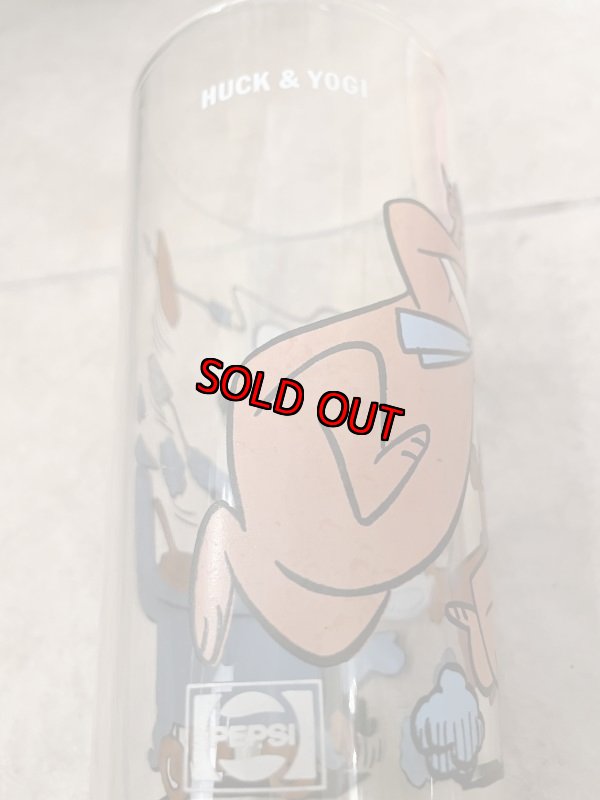 画像8: Hanna Barbera Yogi Bear & Huckleberry Hound Pepsi Glass 1977 / レア！！ ハンナ・バーベラのヨギベア & ハックルベリーハウンド　ペプシ グラス (8)