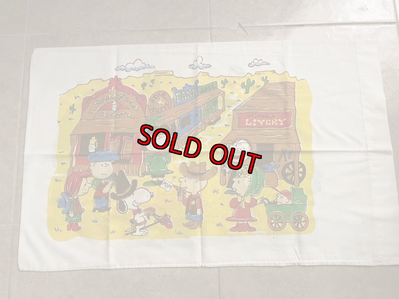 画像3:  Soopy fabric Western Pillow Case / スヌーピー ピローケース 生地 ウエスターン 枕カバー (3)