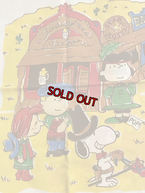 画像4:  Soopy fabric Western Pillow Case / スヌーピー ピローケース 生地 ウエスターン 枕カバー (4)