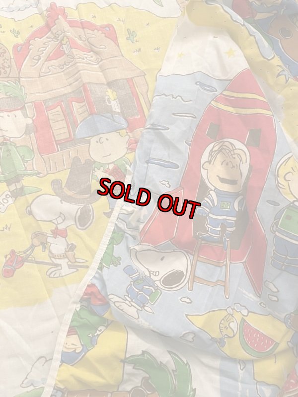 画像5:  Soopy fabric Western Box Sheet / スヌーピー ボックスシーツ 生地 ウエスターン (5)