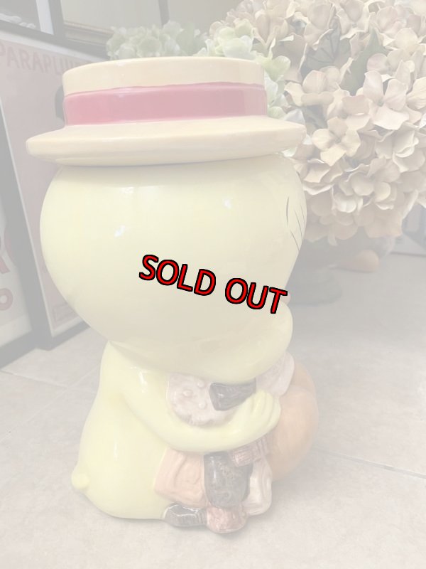 画像4: Looney Tunes Tweety Ceramic Cookie Jar  1993 / ルーニーチューンズ トゥイーティー 陶器製 クッキージャー (4)