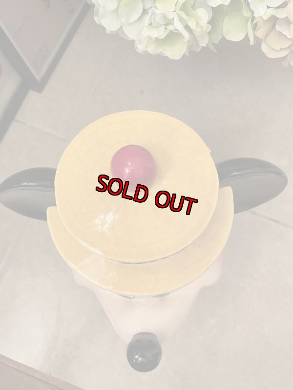 画像7: Disney Mickey Mouse Yellow Hat Ceramic Cookie Jar  / ディズニーのミッキーマウスのイエローハット　陶器製　クッキージャー　 (7)