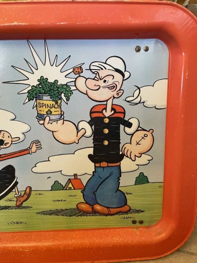 画像1: Popeye Tin  TV Tray Stand 1979 / ポパイ　ティン、アルミ製　テレビトレイ
