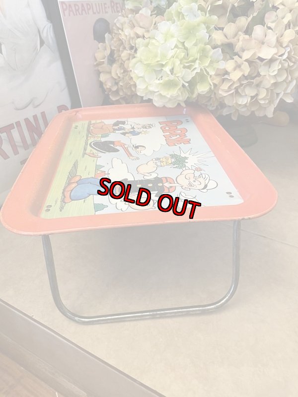 画像3: Popeye Tin  TV Tray Stand 1979 / ポパイ　ティン、アルミ製　テレビトレイ (3)