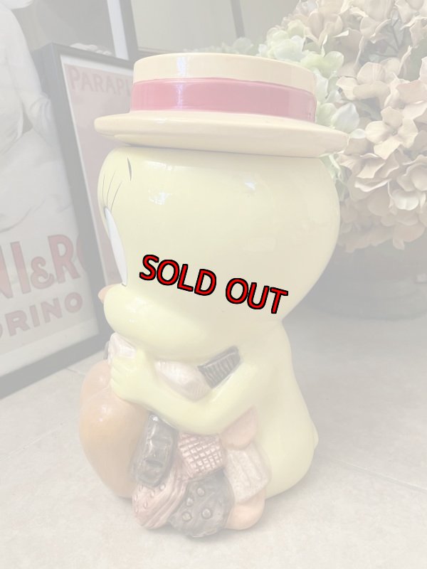 画像2: Looney Tunes Tweety Ceramic Cookie Jar  1993 / ルーニーチューンズ トゥイーティー 陶器製 クッキージャー (2)