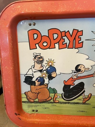 画像2: Popeye Tin  TV Tray Stand 1979 / ポパイ　ティン、アルミ製　テレビトレイ