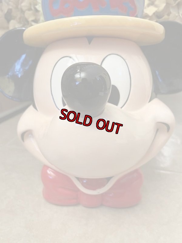 画像6: Disney Mickey Mouse Yellow Hat Ceramic Cookie Jar  / ディズニーのミッキーマウスのイエローハット　陶器製　クッキージャー　 (6)