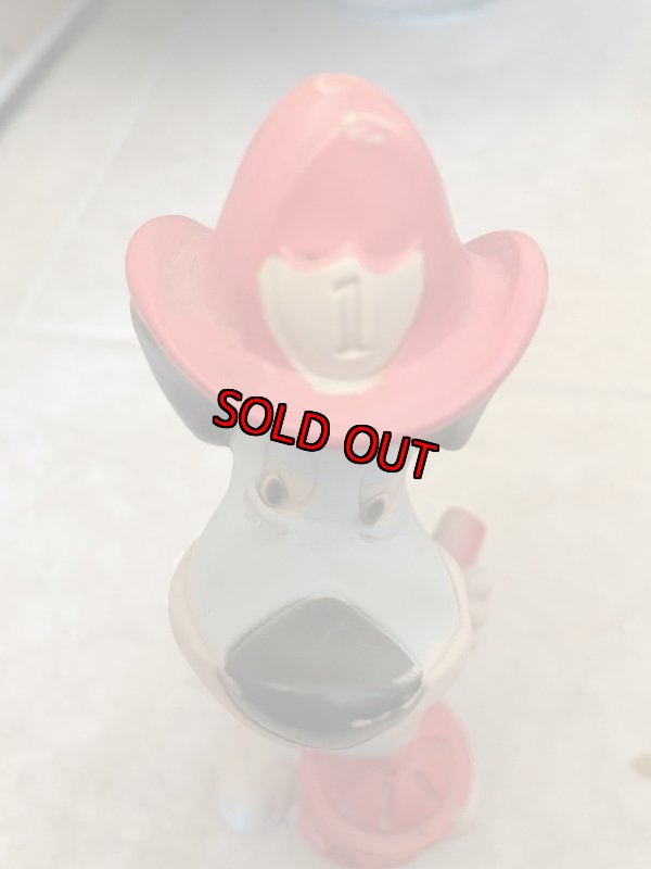 画像7: Huckleberry Hound  Fire Fighter Dell Vinyl Rubber Doll  / ハックルベリーハウンド ハンナバーベラ 消防士 デル社 ソフビドール60年代 (7)