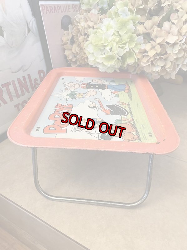 画像5: Popeye Tin  TV Tray Stand 1979 / ポパイ　ティン、アルミ製　テレビトレイ (5)