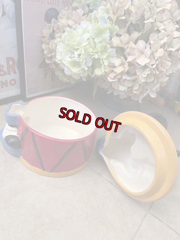 画像8: Disney Mickey Mouse With Drum California Originals Ceramic Cookie Jar  1977  / ディズニーのミッキーマウスとドラム　陶器製　クッキージャー　 (8)