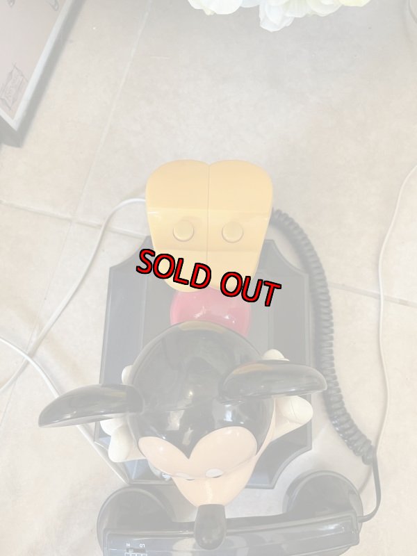 画像8: Disney Mickey Mouse black telephone with Doll / ディズニーのミッキーマウス　黒電話　ドール　 (8)