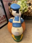 画像3: Disney Donald Duck  With Pumpkin Ceramic Cookie Jar  / ディズニーのドナルドダック　パンプキン　陶器製　クッキージャー (3)