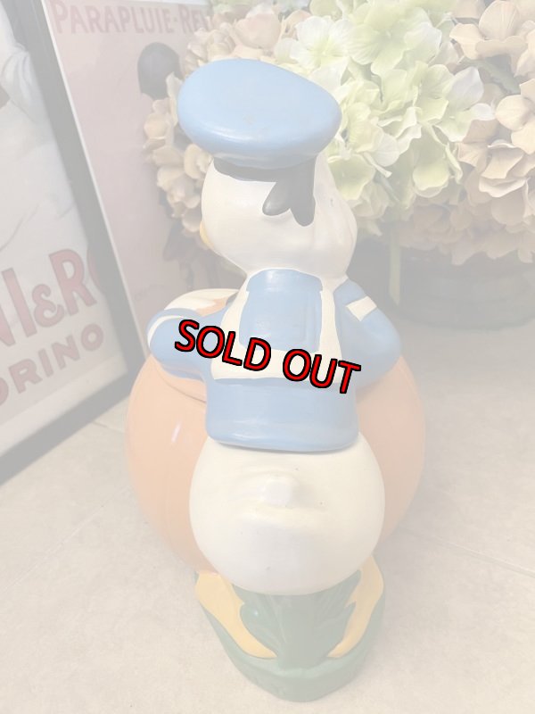 画像3: Disney Donald Duck  With Pumpkin Ceramic Cookie Jar  / ディズニーのドナルドダック　パンプキン　陶器製　クッキージャー (3)