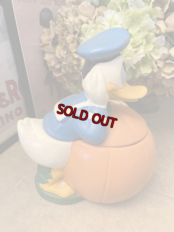 画像4: Disney Donald Duck  With Pumpkin Ceramic Cookie Jar  / ディズニーのドナルドダック　パンプキン　陶器製　クッキージャー (4)