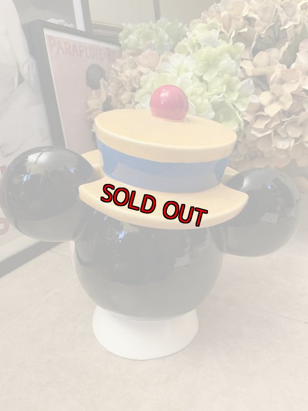 画像3: Disney Mickey Mouse Yellow Hat Ceramic Cookie Jar  / ディズニーのミッキーマウスのイエローハット　陶器製　クッキージャー　 (3)