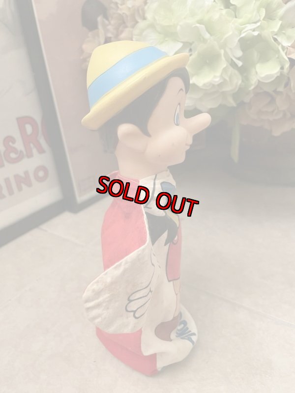 画像4: Disney Pinocchio Yellow Hat  Rubber Face hand puppet / ディズニー　ピノキオ　ラバーフェイス　ハンドパペット　 (4)