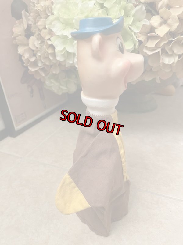 画像4: Hanna Barbera Yogi Bear Face Rubber Hand Puppet Fabric 1959 / ハンナバーベラ　ヨギベア　顔がラバー　パペット　布 (4)