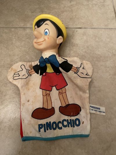 画像3: Disney Pinocchio Yellow Hat  Rubber Face hand puppet / ディズニー　ピノキオ　ラバーフェイス　ハンドパペット　