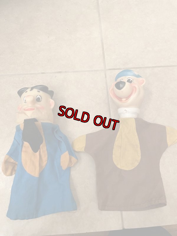 画像6: Hanna Barbera Yogi Bear Face Rubber Hand Puppet Fabric 1959 / ハンナバーベラ　ヨギベア　顔がラバー　パペット　布 (6)