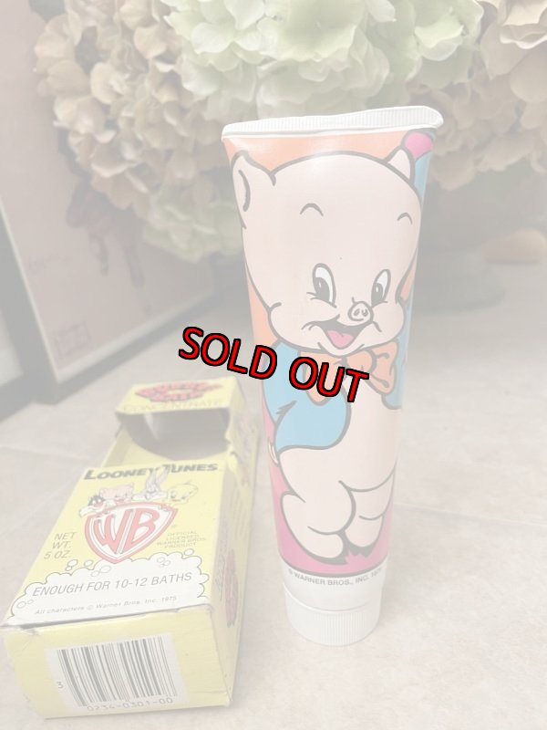 画像1:  Looney Tunes Porky Pig Babble  Bath Tube With Box  / ルーニーチューンズ　ポーキーピッグ 箱入りバブルバス　チューブ (1)
