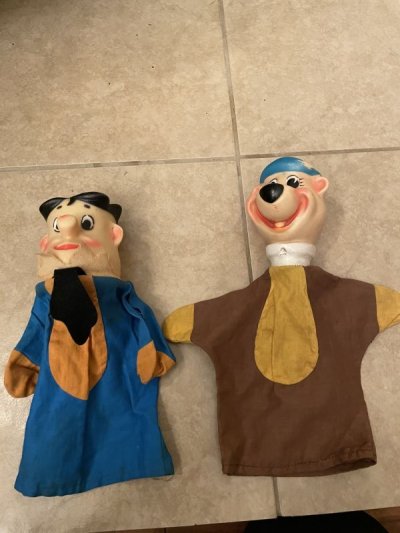 画像3: Hanna Barbera flintstones Fred Face Rubber Hand Puppet Fabric 60’s / ハンナバーベラ フリントストーン フレッド フェイスラバー パペット 布