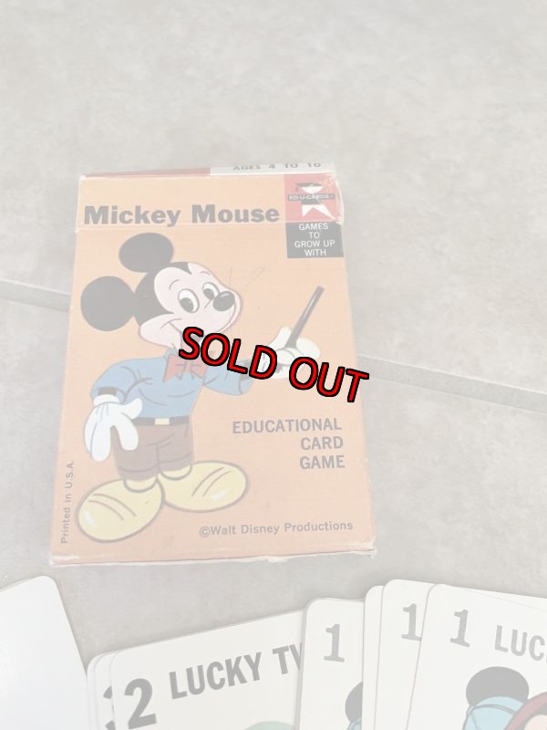 画像2: Mickey Mouse Card Game / ディズニー、ミッキーマウス　箱入りカードゲーム　60-70年代 (2)