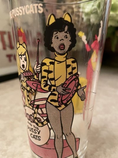 画像1: Hanna Barbera Josie & the pussycats band Pepsi Glass 1977 / レア!! プッシーキャット ペプシ グラス
