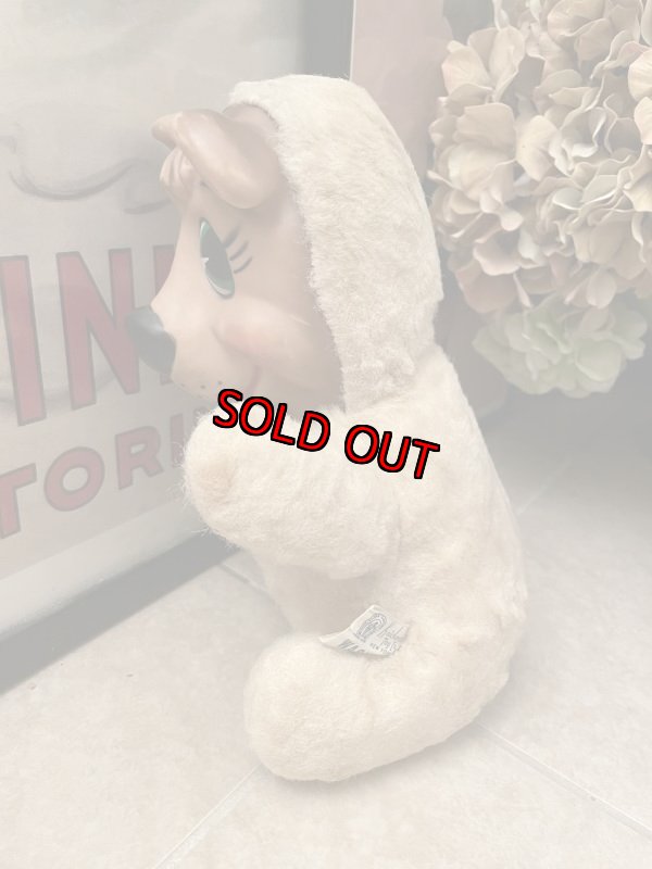 画像2: Yogi Bear Knickerbocker Rubber Face White  Boo Boo Doll 1959  / ヨギベア ニッカーボッカー ラバーフェイス ブーブー ぬいぐるみ  (2)