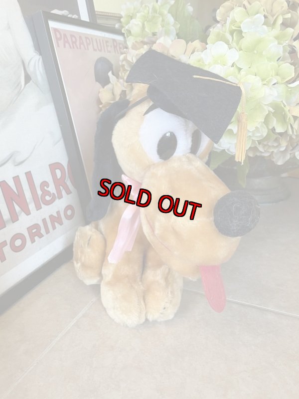 画像3: Disney Pluto Grad 83 Nite Plush Stuffed Doll With Tag  / ディズニー　プルート　1983年　卒業パーティーのぬいぐるみ (3)