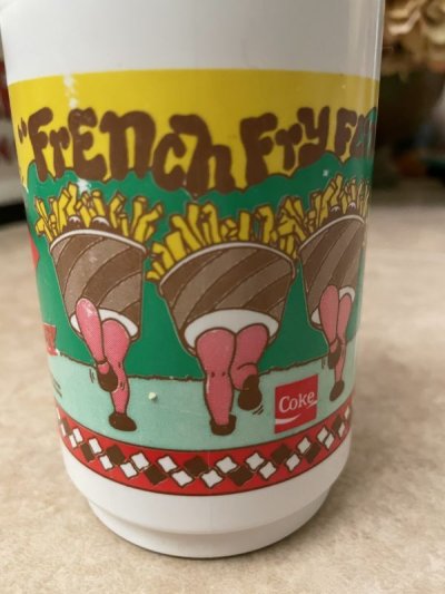 画像1: Dairy Queen plastic French Fry super bowl cup  With Lid / ディリークィーン プラスチック製 フレンチフライ　スーパーボール カップ