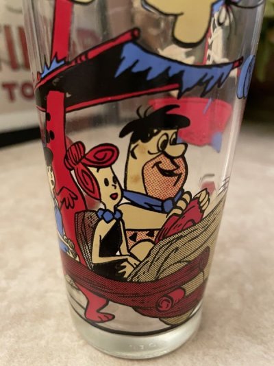 画像1: Hanna Barbera Flintstones Pepsi Family Glass (D) / レア!! フリントストーンズ、ファミリーグラス