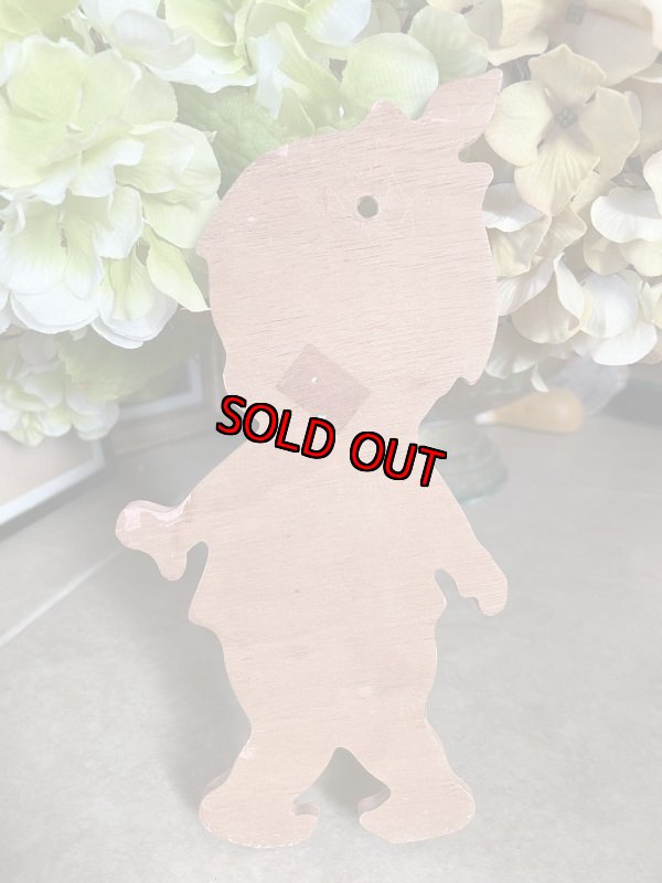 画像3: Flintstones Pebbles wooden wall Deco   / フリントストーン　ペブルス　木製　壁掛け　ハンドメイド (3)